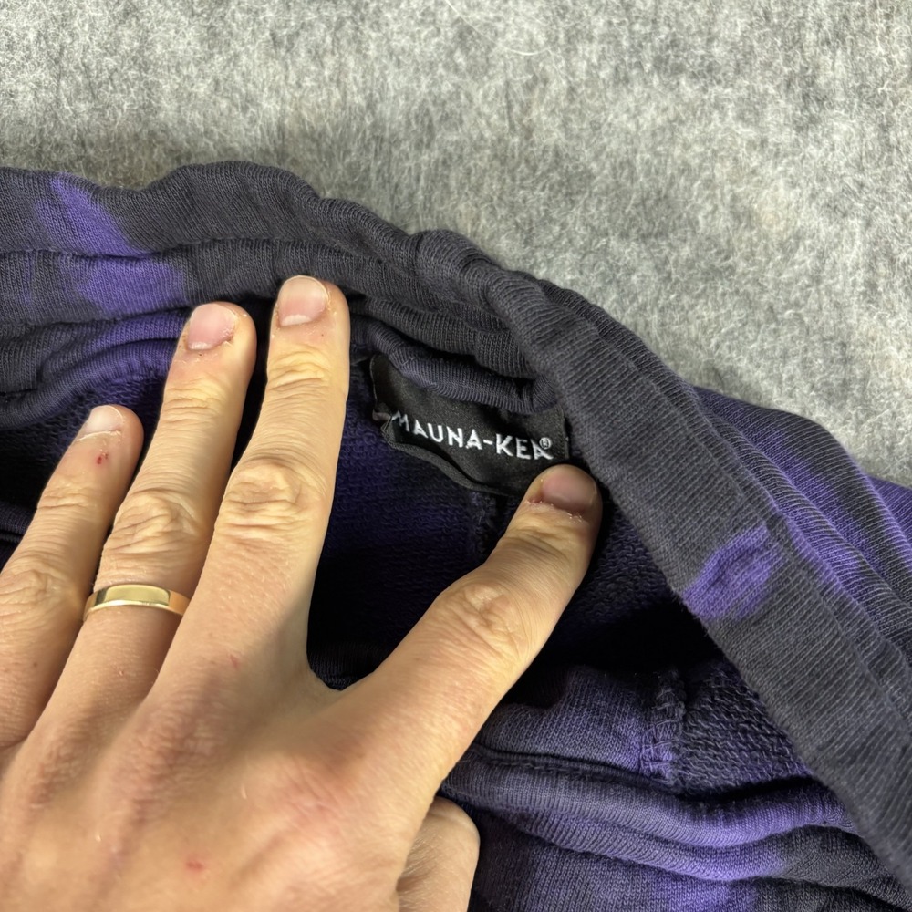 Mauna Kea Sweatpant‎ Joggers Men's Medium Black Purple Tie Dye Italy Surf View 6